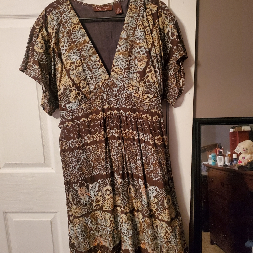 Summer dress Speed control size 2x brown & tan